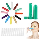 12Pièces Tubes D'huile Essentielle Inhalateur Nasal,