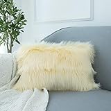 LIGICKY Housse de coussin lombaire décorative en fausse