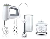 Braun HM5137WH Batteur avec Fouet/Pétrin amovibles
