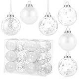 Kesote Lot de 24 boules de Noël blanches - Décoration