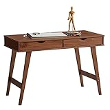 IDIMEX Bureau Milo secrétaire en pin Massif lasuré