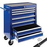 AREBOS Servantes d'atelier 7 Compartiments | Fermeture