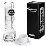 MIAMIO - 6 tasses à espresso de 75 ml/Ensemble de tasses