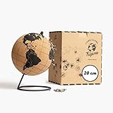 TRIPVEA® Globe terrestre 20 cm vintage en liège - Mappemonde