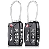 SharkByte TSA Lot de 2 Serrure pour Valise, Cadenas