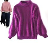 Pull d'hiver en cachemire mélangé angora pour femme