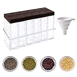 JOYSKY Lot de 6 pots à épices en plastique scellés