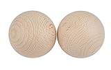Rayher Hobby Boules en bois brut non percées Ø50mm