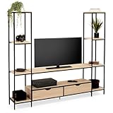 IDMarket - Ensemble Meuble TV 164 cm Detroit avec étagères