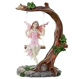 Figurine balançoire fée fleurie