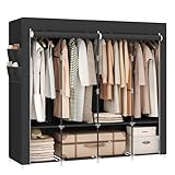 SONGMICS Armoire Chambre en Tissu, Porte-vêtements,