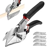 Achkey Ciseaux à onglet d'angle avec 4 lames de rechange,