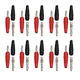 Anrbb Lot de 20 fiches bananes 4 mm à visser nickelées