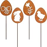 Oeufs de Pâques Rouillé Décoration, Patine Rouille