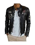 Redskins Nitro Barcelona Blouson en Cuir Homme, Noir,