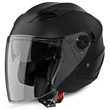 VINZ Calobra Casque Jet avec Visière Solaire et Visière