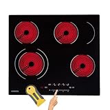 Arebos table de cuisson vitrocéramique | 6600 W | 4