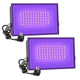 Onforu Lot de 2 50W Projecteur UV LED, IP66 Étanche