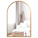 Dripex Miroir Mural Arche 60×90cm Or, Grand Miroir