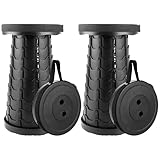 LOPYXBR 2 tabourets pliants portatifs, pliables, ronds,