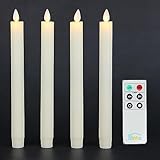 Fanna Lot de 4 Bougies Led Flamme Vacillante Blanc