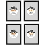 Ikea FISKBO, Lot de 4 Cadres Photo Noir A4 21 x 30