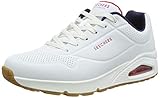 Skechers Men's Uno-Stand on Air Oxford, White/Navy/Red,