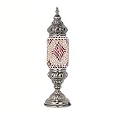 CAFIEDR Lampe de table en verre mosaïque faite à la