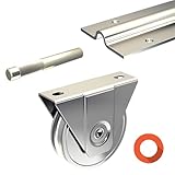 Kit coulissant avec rails 4 x 1,95 m pour portail de