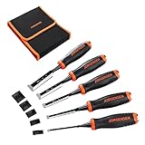 JORGENSEN Ciseaux à Bois en Cr-V Professionnels 5 Pièces,