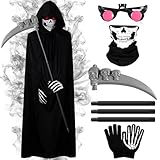 TZPAUG Costume de faucheuse, ensemble d'Halloween,