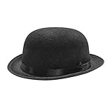 "BLACK BOWLER HAT" felt -