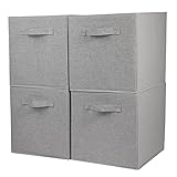 JAKAGO Lot de 4 cubes de rangement pliables en tissu