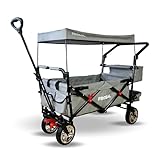 FROSAL Chariot de transport pliable avec toit Leo gris