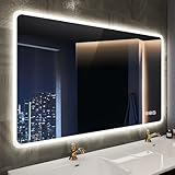STARLEAD Miroir-Salle-de-Bain-avec-Éclairage 100x70cm,