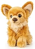 Uni-Toys - Chihuahua marron assis – 18 cm (longueur)