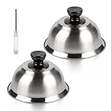 CPROSP Lot de 2 cloches pour hamburgers en acier inoxydable