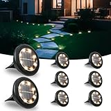 Hqynss Lot de 8 Lampe Solaire Exterieur Au Sol, 8 LED