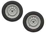 Lot de 2 roues complètes 155/80R13 84N XL pour remorque