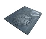 SEZAM Plaque en fonte pour four, avec 3 trous, 63 x