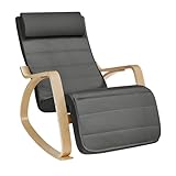 SONGMICS LYY10G Fauteuil à bascule avec accoudoirs