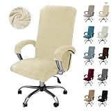 Alishomtll Housse de chaise de bureau avec accoudoirs