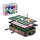 Power Play Jeu de Table 3 en 1, Ensemble de Table Multi-Jeux,