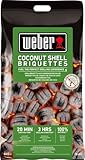 Weber Briquettes De Noix De Coco 8kg Noir