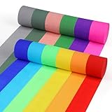 VABNEER Lot de 12 rouleaux de papier crêpe coloré 4,5