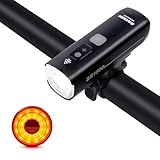 RAVEMEN SR1500 Kit de Feux Avant et Arrière pour Vélo,Combinaisons