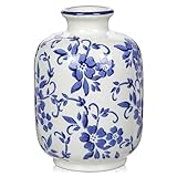 Arborus Vase en porcelaine bleu et blanc, 18,5 cm,