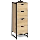 IDMarket - Meuble de Rangement 4 tiroirs Detroit 30