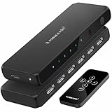 Lemorele Répartiteur HDMI 5 en 1 avec télécommande