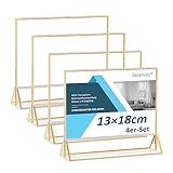 Sezanrpt Lot de 4 supports de plaque en acrylique -